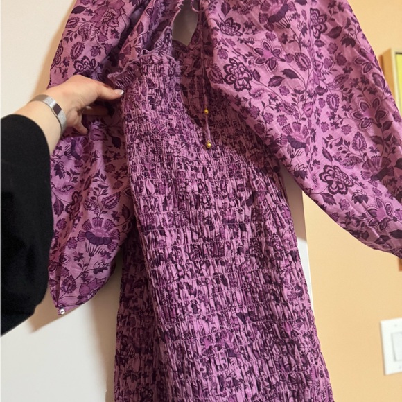 Free People Purple Floral Long Sleeve Dress - Picture 2 of 2